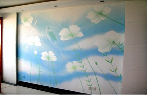 钟祥画墙绘怎么画好白云的蓬松感？