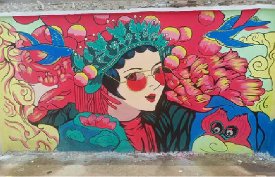 钟祥墙体彩绘-网红墙