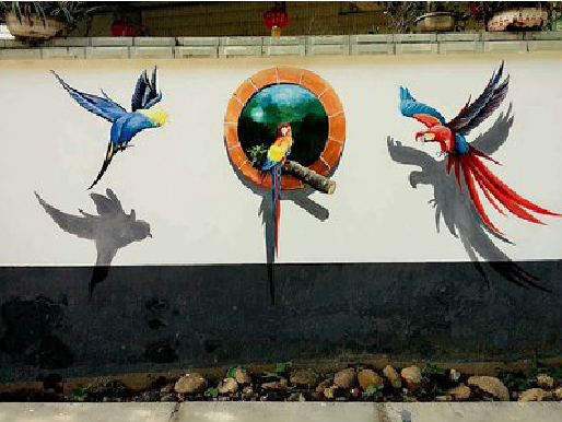 钟祥视觉错位-3D墙绘设计