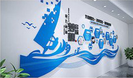 钟祥海浪主题文化墙如何设计？