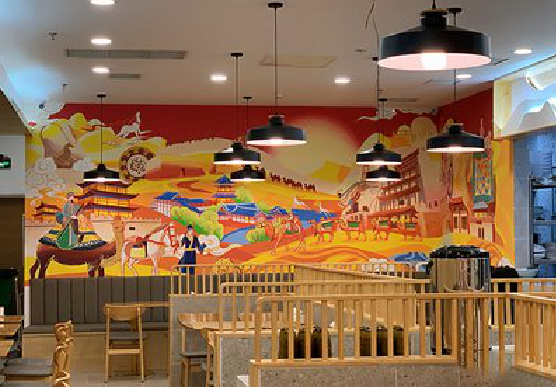 钟祥商业空间彩绘介绍。