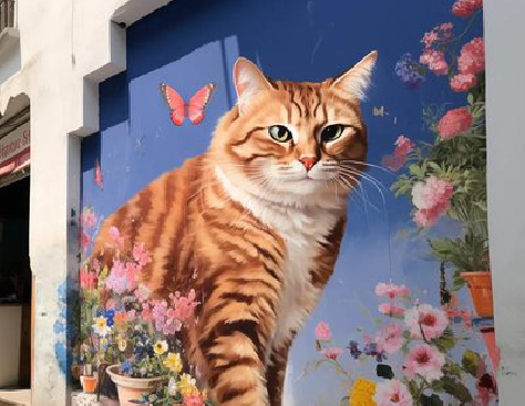 钟祥自己绘制有个性的手绘墙