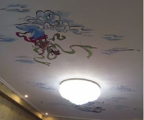 钟祥如何快速绘制天花板上的手绘墙？