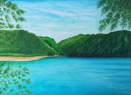 钟祥在墙绘中，如何绘画绿水青山？